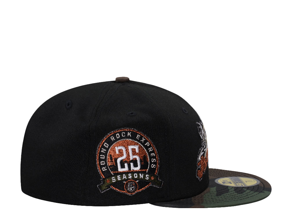 New Era Round Rock Jackalopes Camouflage Two Tone Edition 59Fifty Fitted Cap