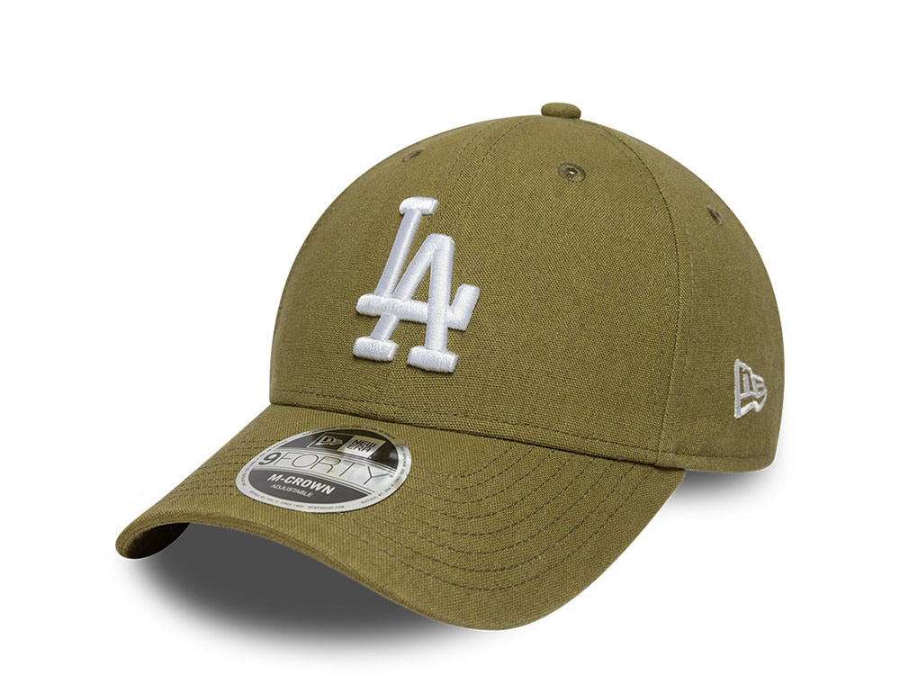 New Era Los Angeles Dodgers Linen Olive Edition 9Forty M Crown Snapback Cap