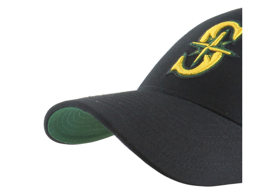 47Brand Seattle Mariners Cooperstown Black Edition MVP Snapback Cap