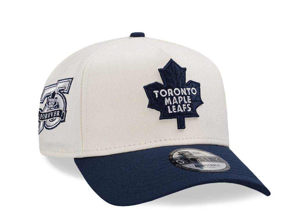 New Era Toronto Maple Leafs 75th Anniversary Chrome Two Tone Edition 9Forty A Frame Snapback Cap