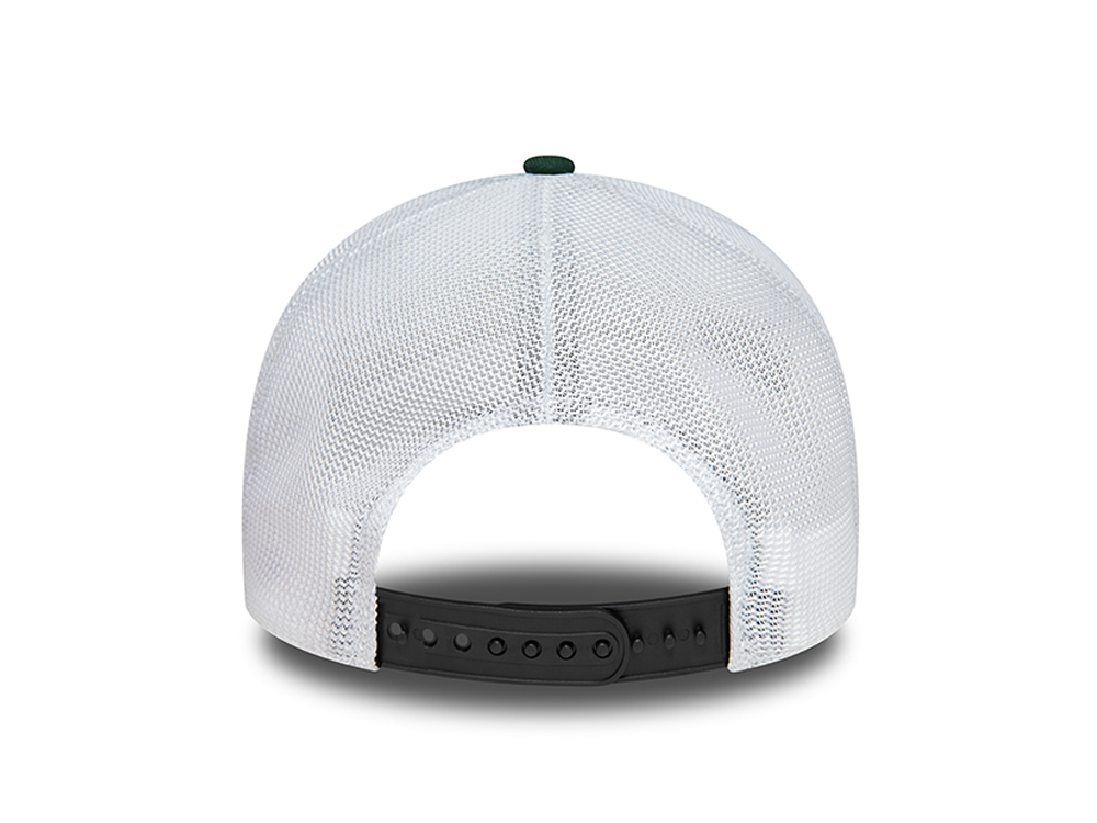 New Era Washed Patch Green A Frame Trucker Snapback Cap