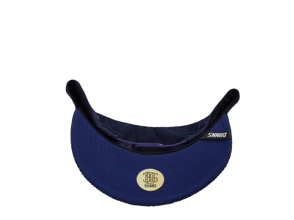 Djinns Cord Mountains Navy 6 Panel Truefit Snapback Cap