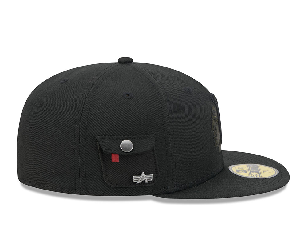 New Era Alpha Industries Chicago Blackhawks Navy Prime Edition 59Fifty Fitted Cap