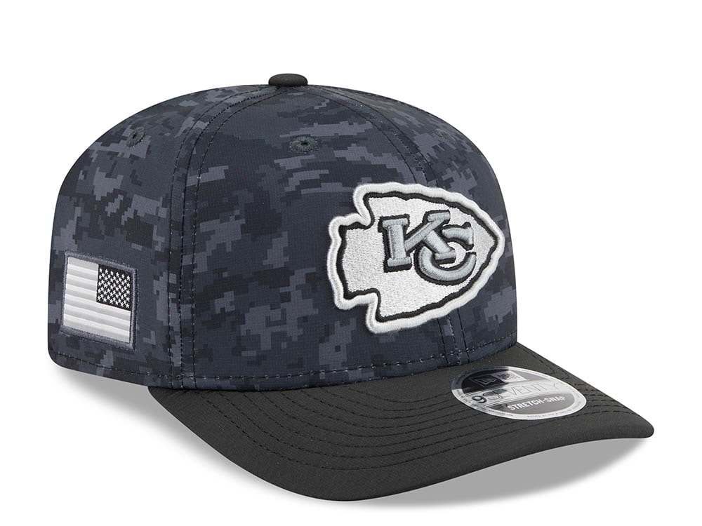 New Era Kansas City Chiefs NFL Salute to Service 2026 Digi Camo Black 9Seventy Stretch Snapback Cap
