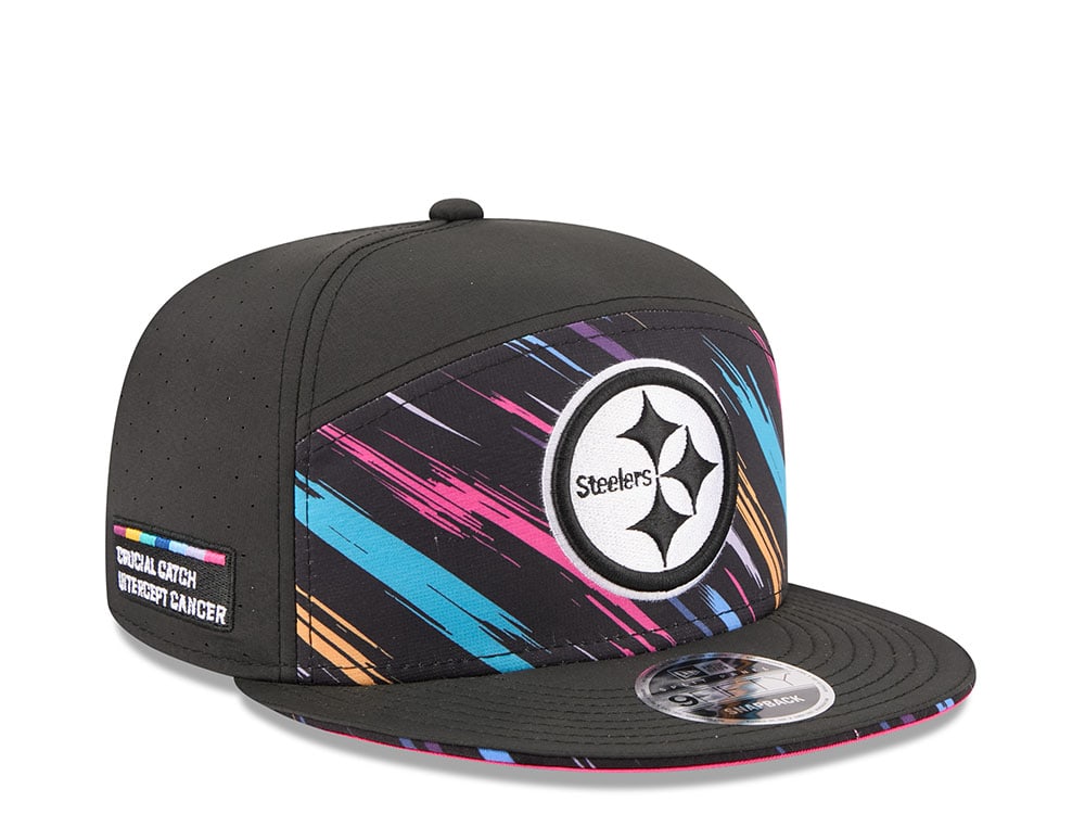 New Era Pittsburgh Steelers Crucial Catch 2026 Black Edition 9Fifty Split Panel Snapback Cap