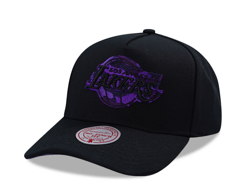 Mitchell & Ness Los Angeles Lakers 404 Club Camo Black Edition Pro Pinch Fit Snapback Cap
