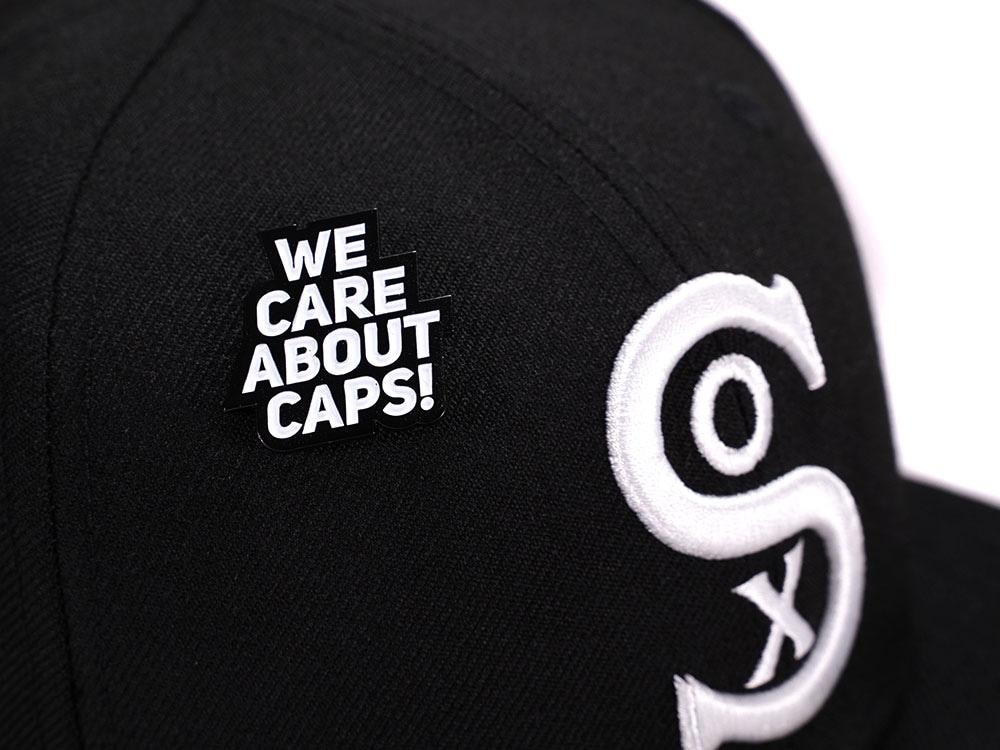 Family Pin We care about Caps! Black and White Edition