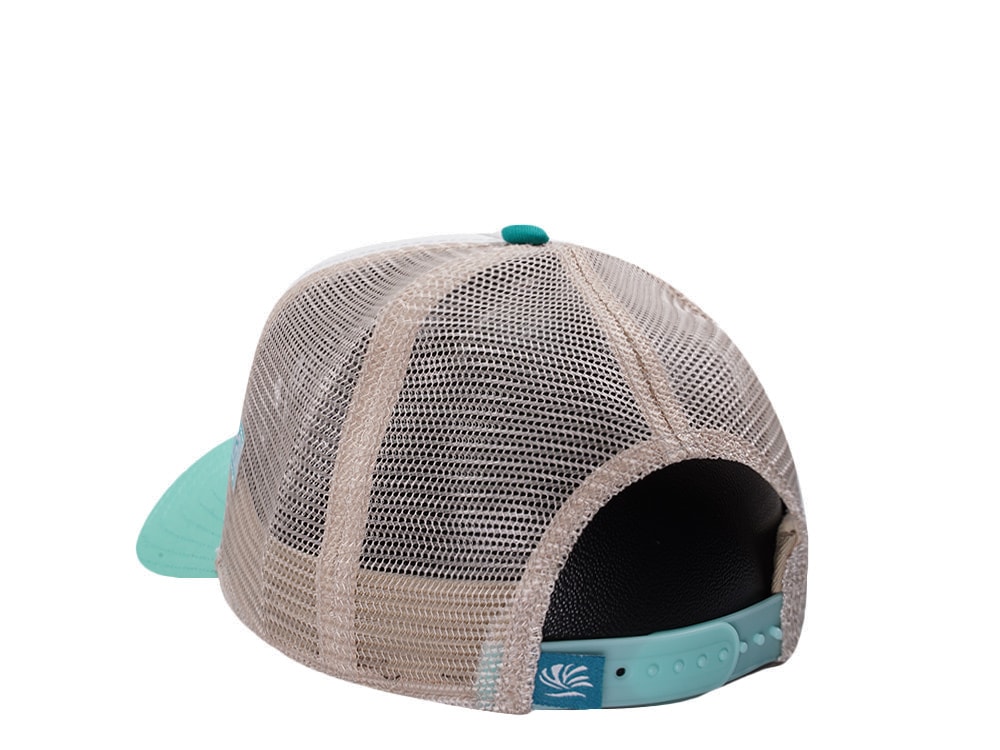 Djinns HFT Filthy Flamingo Surf Gang White Coastal Edition Trucker Snapback Cap