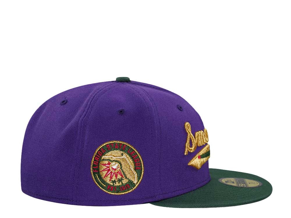 New Era Tampa Smokers Purple Gold Two Tone Edition 59Fifty Fitted Cap