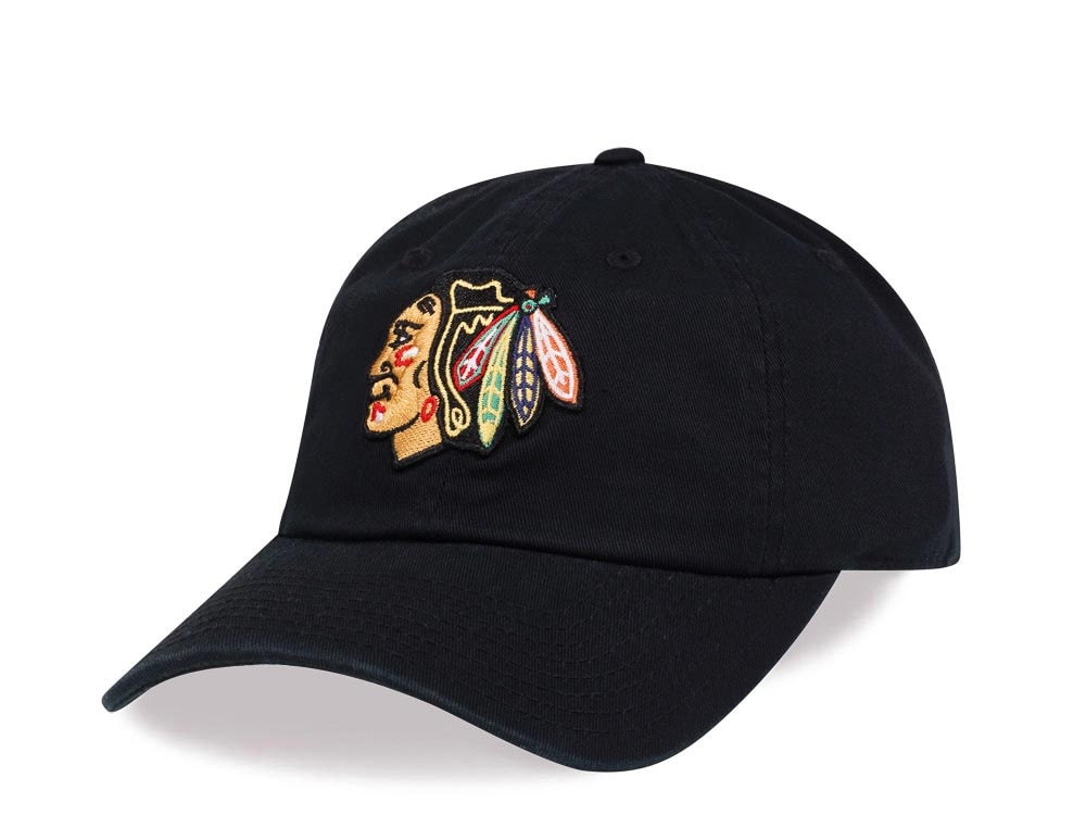 American Needle Chicago Blackhawks Black Casual Strapback Cap
