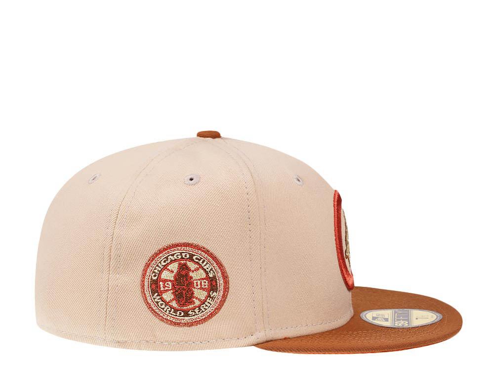 New Era Chicago Cubs World Series 1908 Vintage Brick Two Tone Edition 59Fifty Fitted Cap