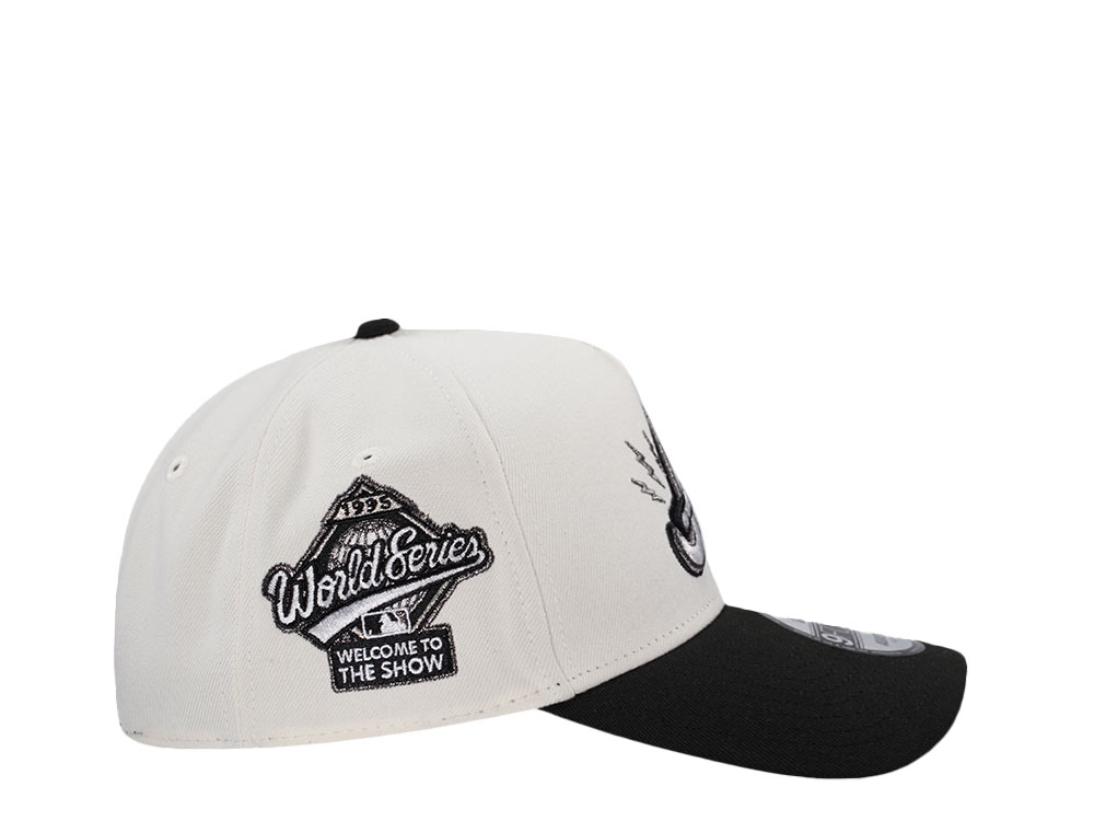 New Era Atlanta Braves World Series 1995 Electric Chrome Two Tone Edition 9Forty A Frame Snapback Cap