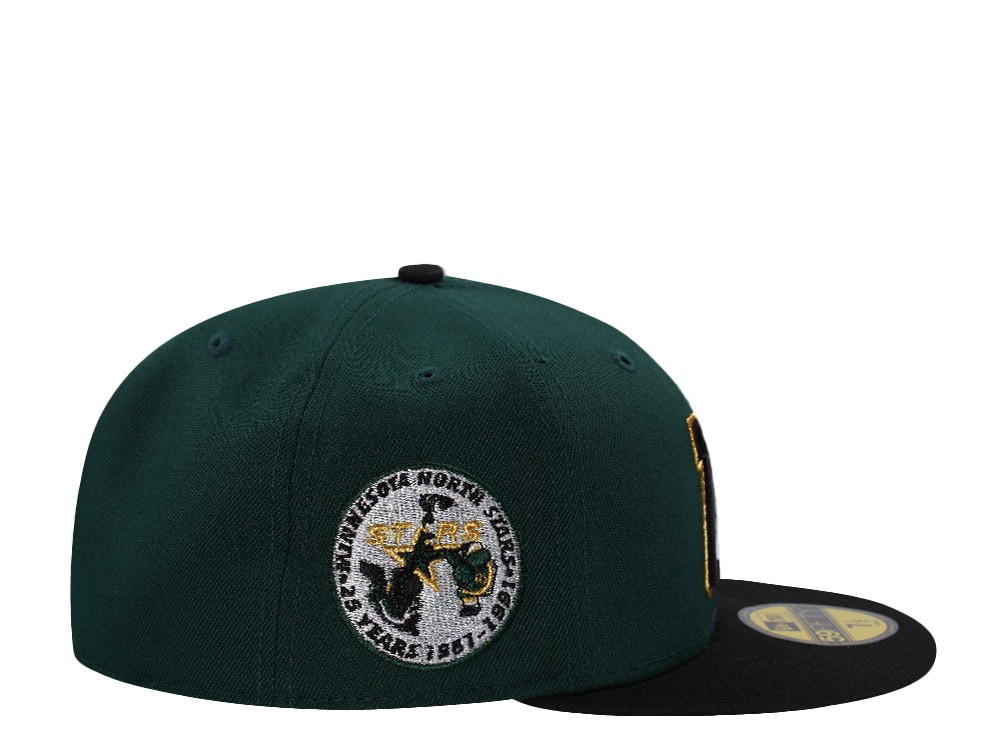 New Era Minnesota North Stars 25th Anniversary Dark Green Two Tone Edition 59Fifty Fitted Cap