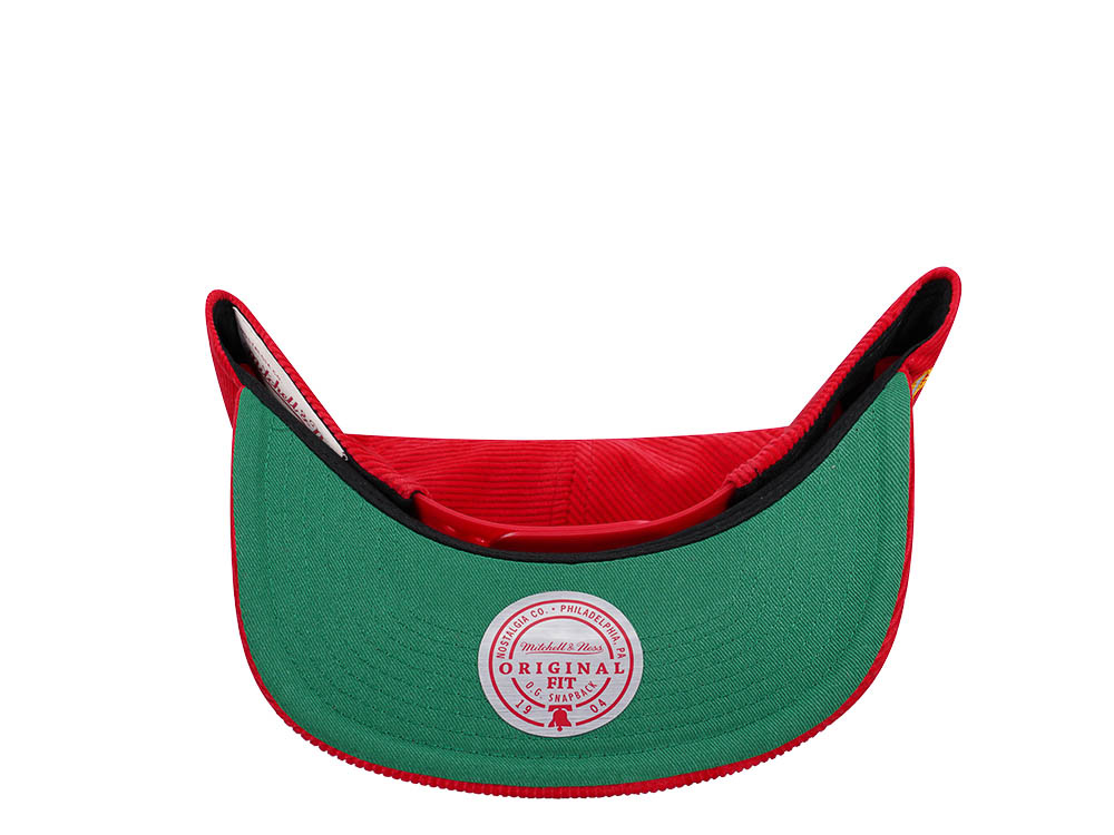 Mitchell & Ness Atlanta Hawks Red Cord Hardwood Classic Snapback Cap