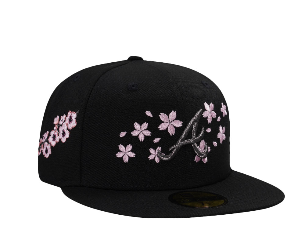 New Era Atlanta Braves Sakura Black Prime Edition 59Fifty Fitted Cap