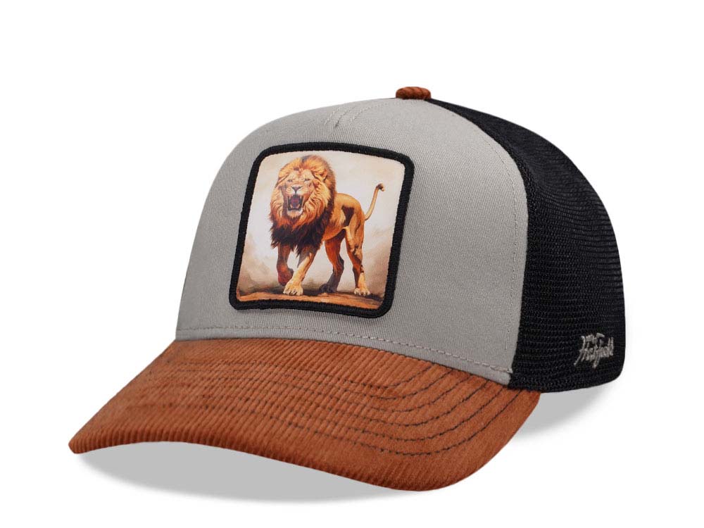 Hatfield Lion Gray Black Trucker Snapback Cap