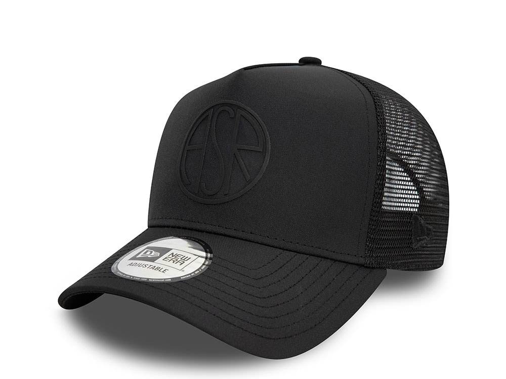 New Era AS Roma Black 9Forty A Frame Trucker Snapback Cap