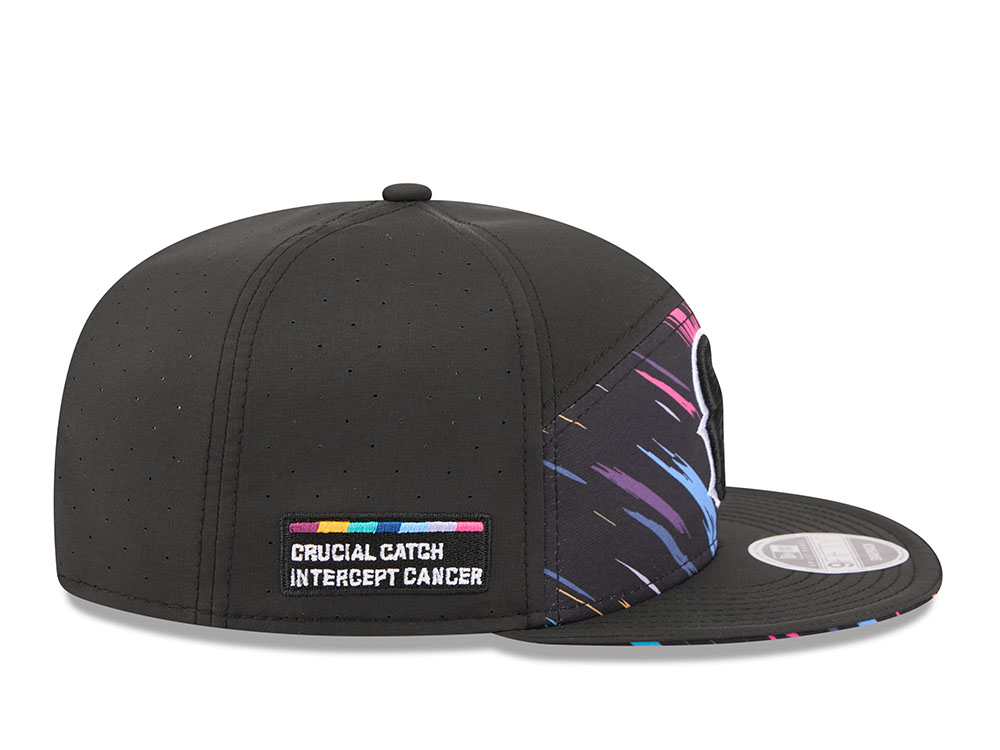 New Era Houston Texans Crucial Catch 2026 Black Edition 9Fifty Split Panel Snapback Cap