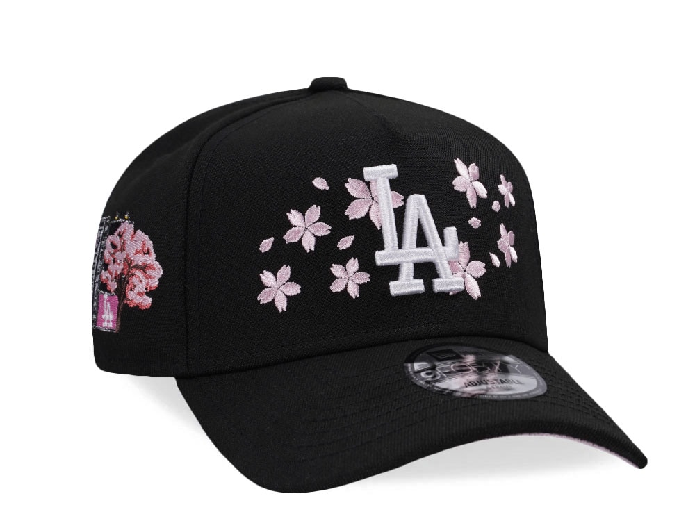 New Era Los Angeles Dodgers Tokyo Series Cherry Blossom Black Pink Edition 9Forty A Frame Snapback Cap