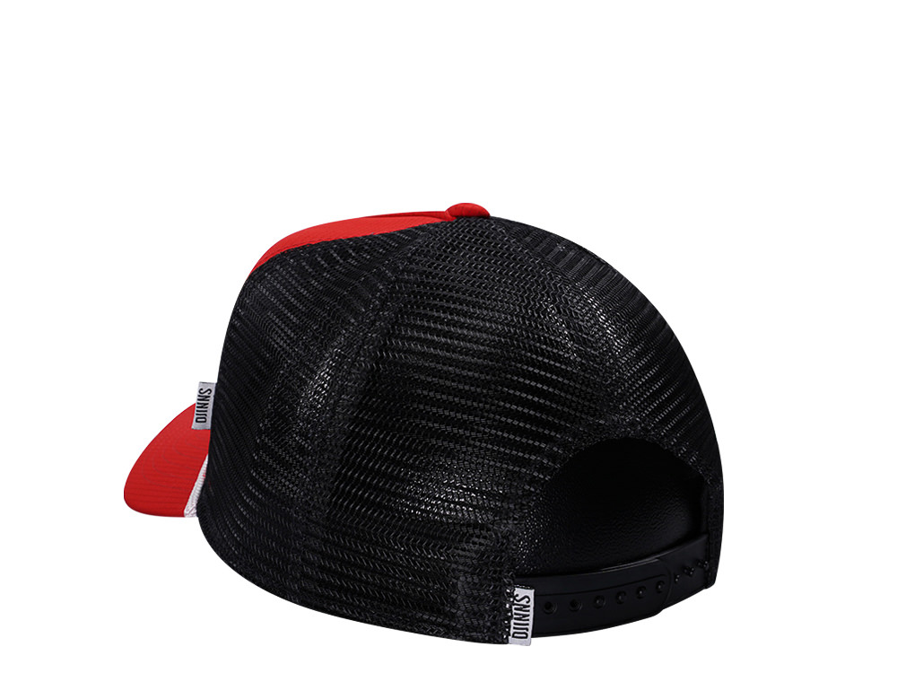 Djinns Rubber Ripstring Red Trucker Snapback Cap