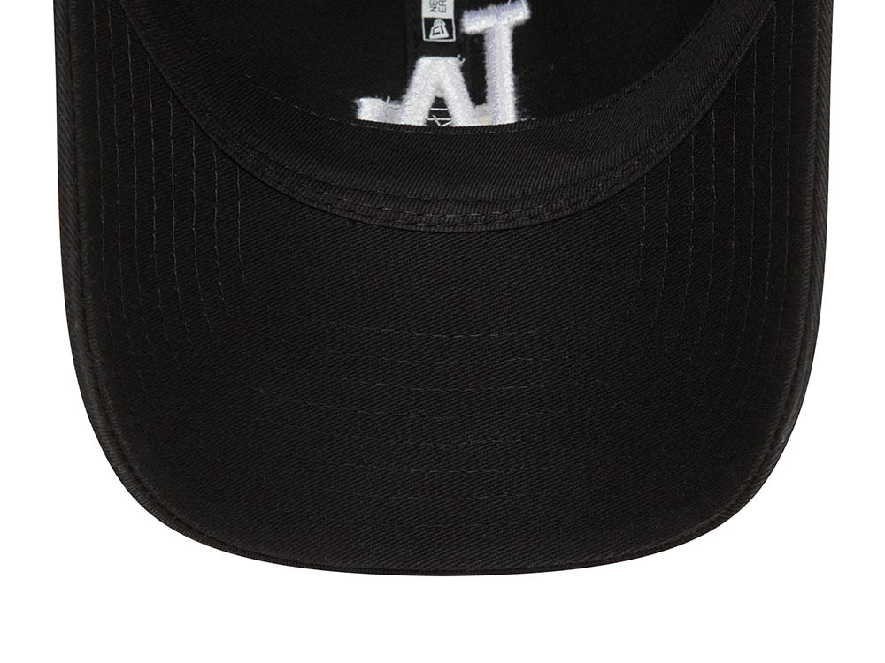 New Era Los Angeles Dodgers Washed Black and White 9Twenty Strapback Cap
