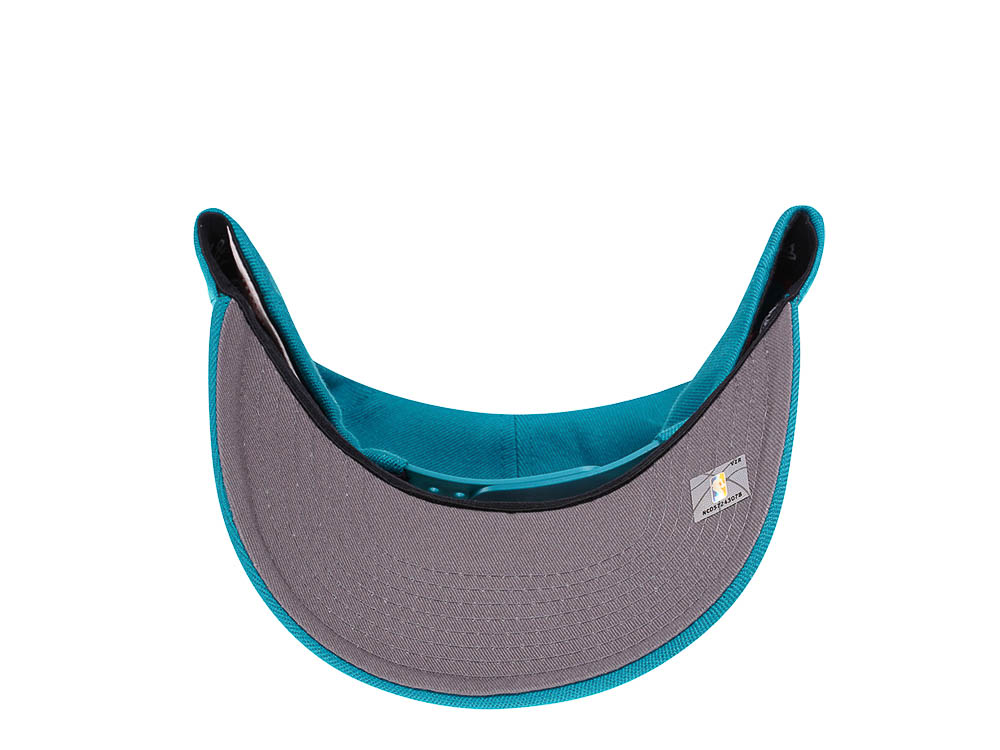 Mitchell & Ness Charlotte Hornets Team Ground Red Line Teal Solid Flex Snapback Cap