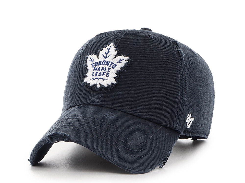 47 Brand Toronto Maple Leafs Weathered Navy Clean Up Strapback Cap