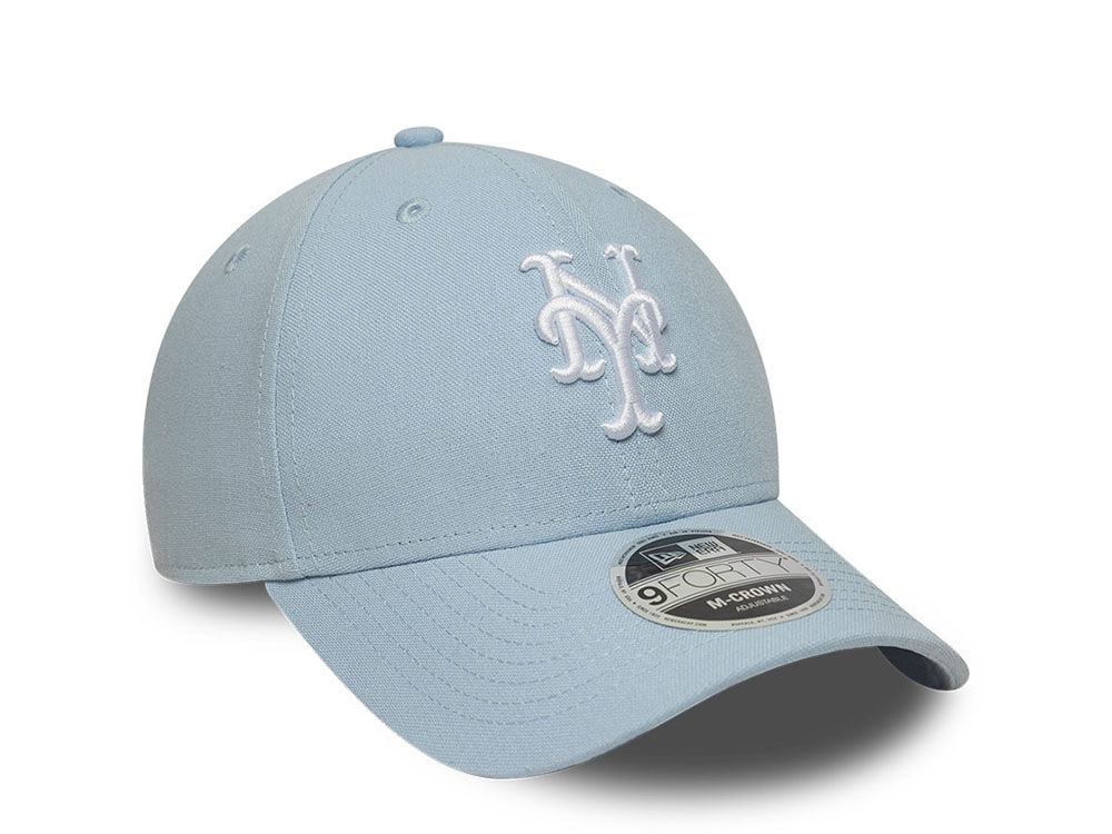 New Era New York Mets Linen Light Blue Edition 9Forty M Crown Snapback Cap