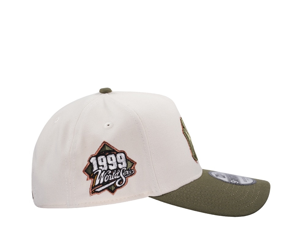 New Era New York Yankees World Series 1999 Cream Two Tone Edition 9Forty A Frame Snapback Cap