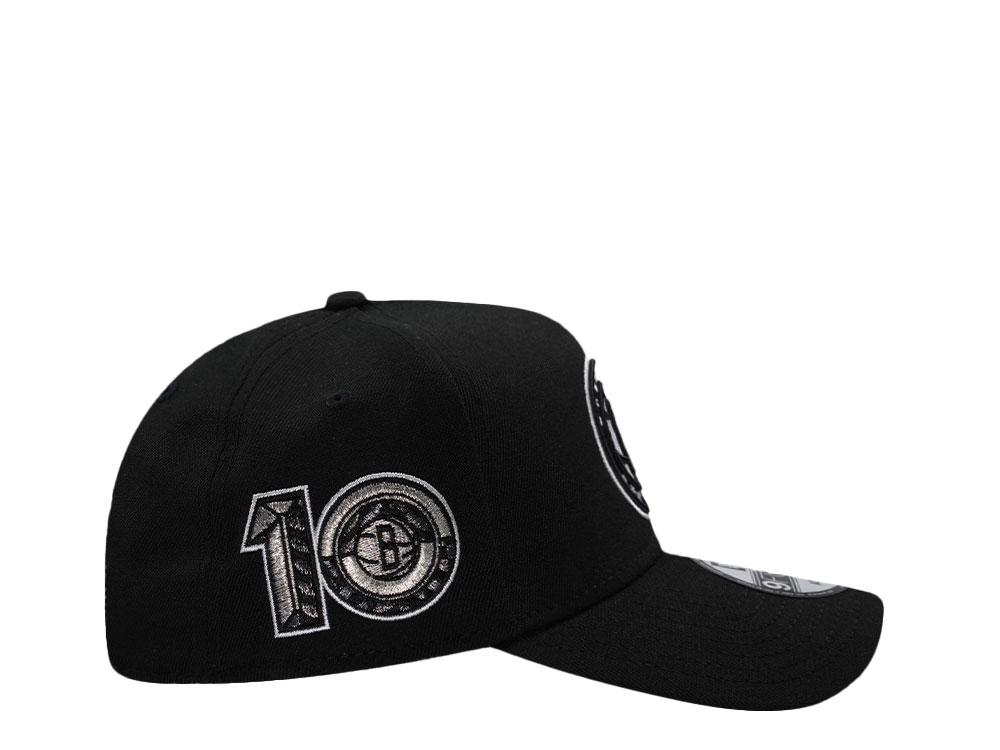 New Era Brooklyn Nets 10 Anniversary Black Prime Edition 9Forty A Frame Snapback Cap