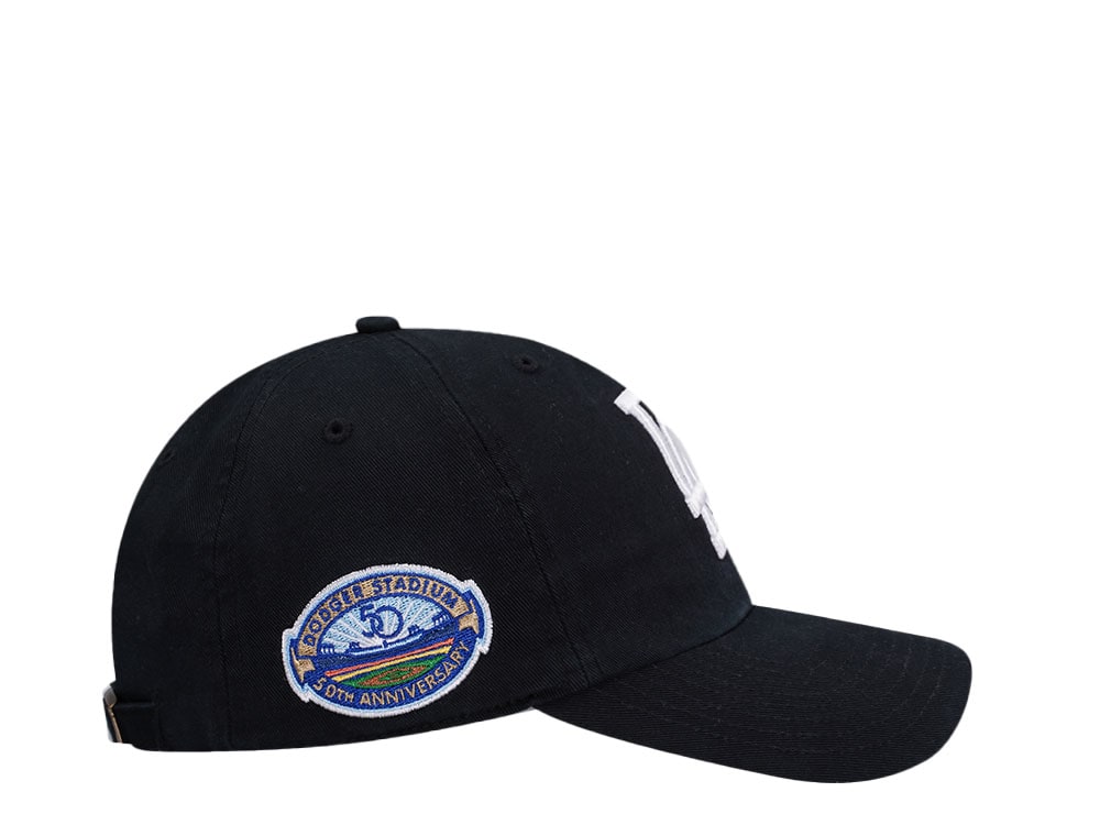 47Brand Los Angeles Dodgers Cooperstown Black Clean Up Strapback Cap