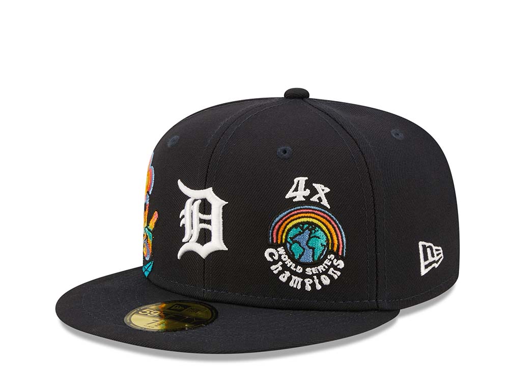 New Era Detroit Tigers 4x World Series Champions - Navy Groovy Edition 59Fifty Fitted Cap