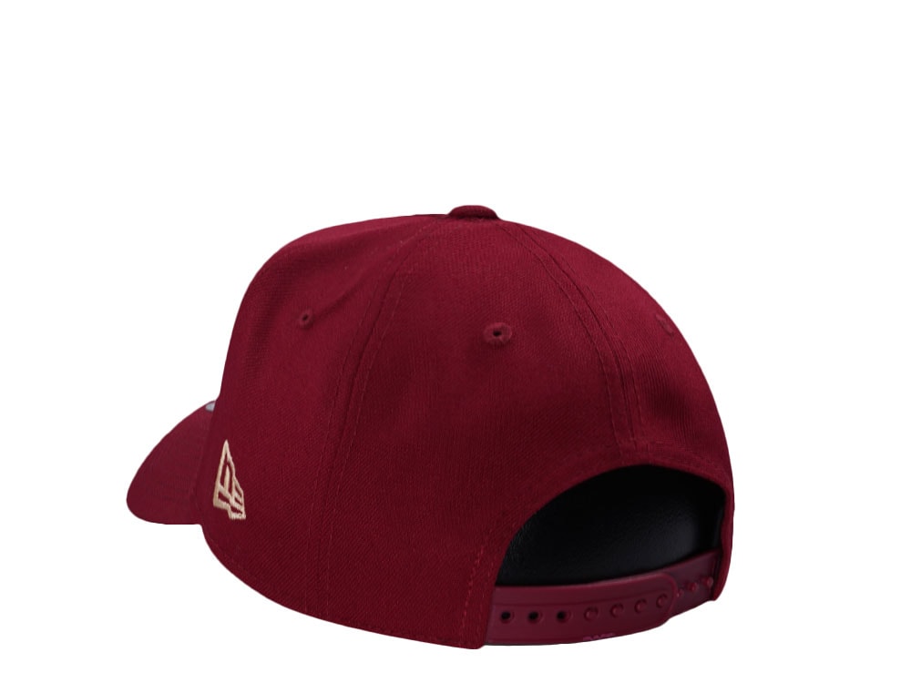 New Era Los Angeles Dodgers 60th Anniversary Cardinal Red Prime Edition 9Forty A Frame Snapback Cap