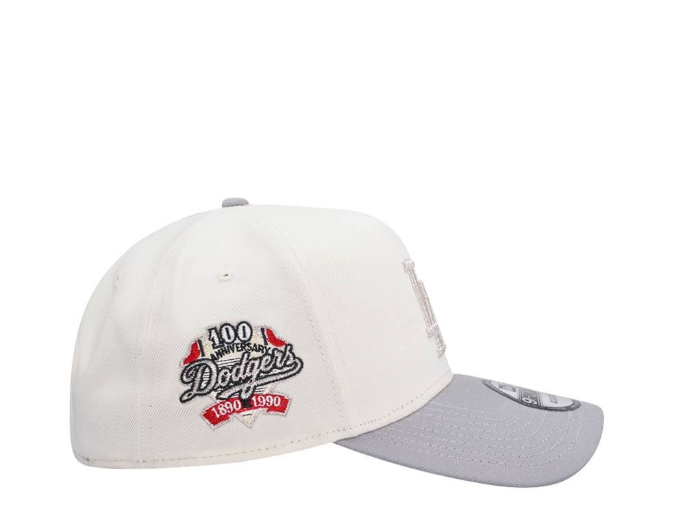 New Era Los Angeles Dodgers 100th Anniversary Chrome Metallic Two Tone Edition 9Forty A Frame Snapback Cap