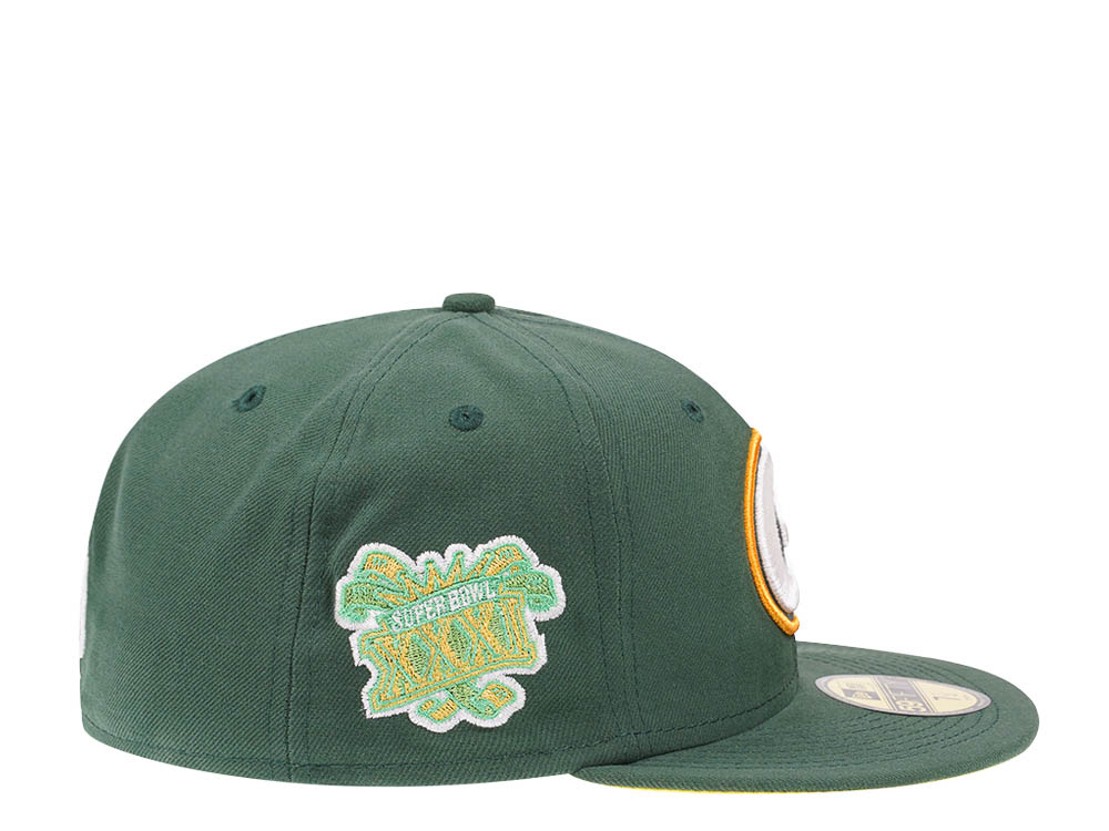 New Era Green Bay Packers Citruspop Patch Super Bowl XXXI 59fifty Fitted Cap