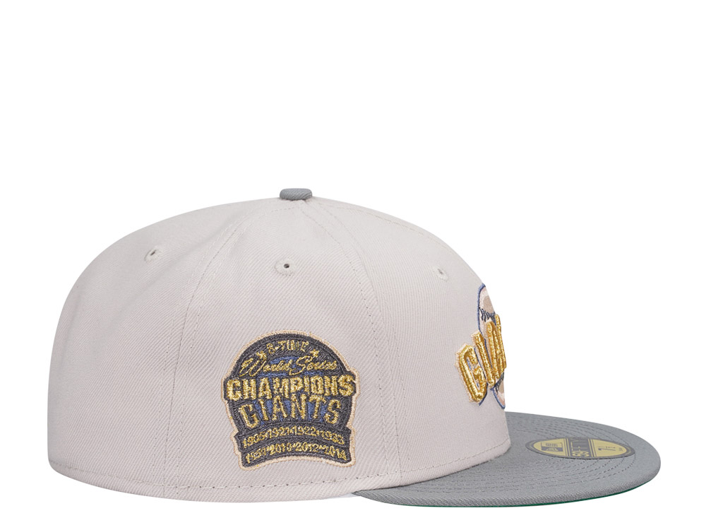New Era San Francisco Giants 3-Time World Series Champions Stone Gold Two Tone Edition 59Fifty Fitted Cap