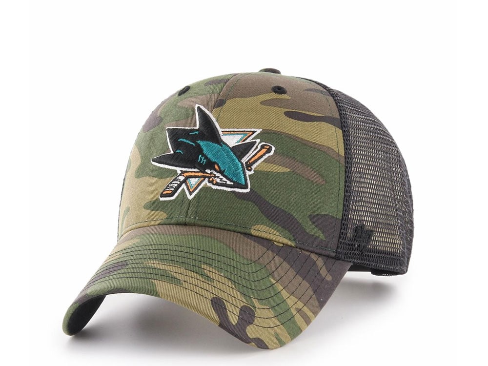 47Brand San Jose Sharks Classic Camo Trucker Snapback Cap