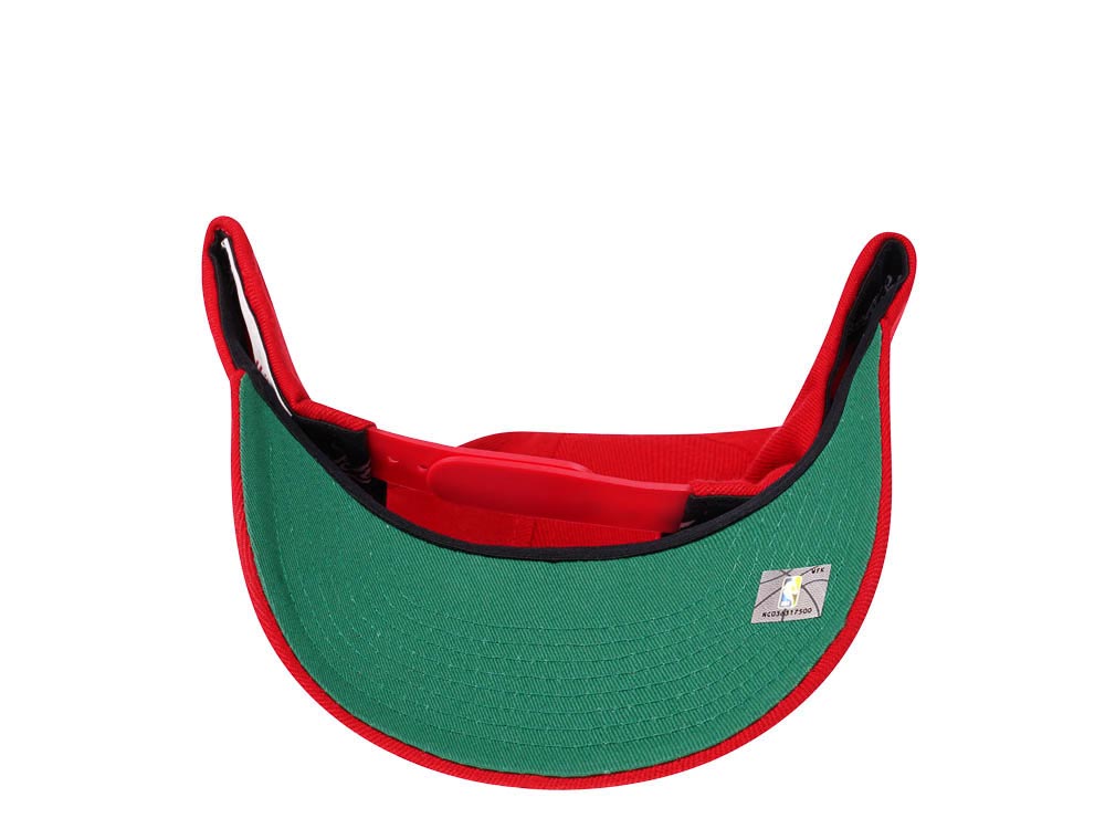 Mitchell & Ness Portland Trail Blazers Team Ground Red Line Solid Flex Snapback Cap