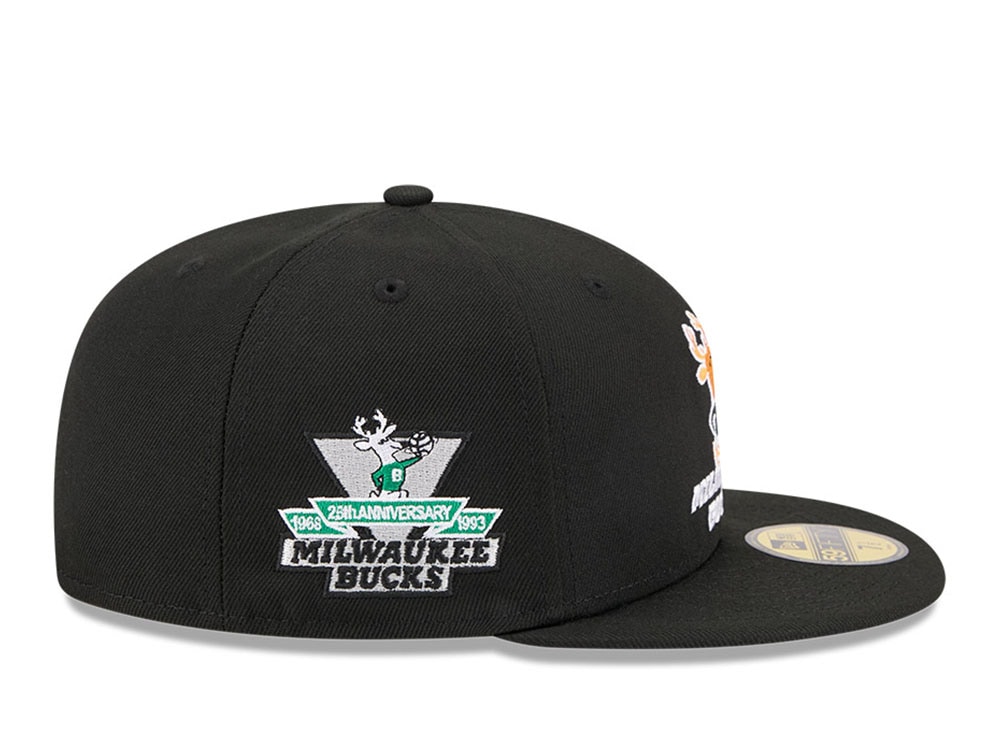 New Era Milwaukee Bucks HWC 20th Anniversary Black 59Fifty Fitted Cap