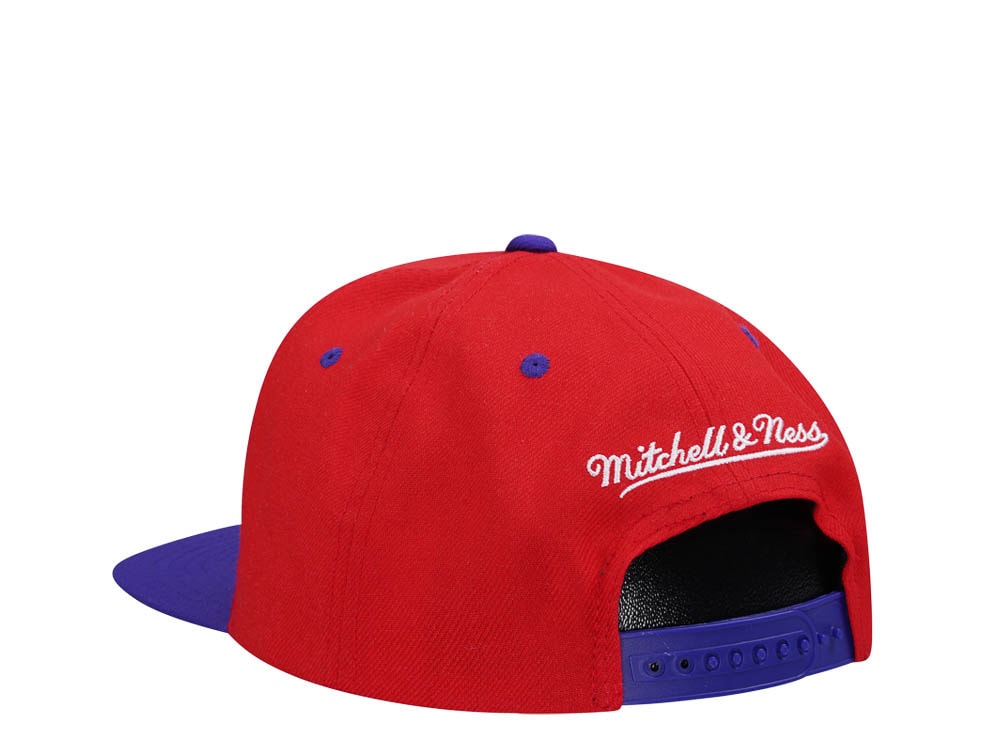 Mitchell & Ness Toronto Raptors Transcript Red Two Tone Snapback Cap
