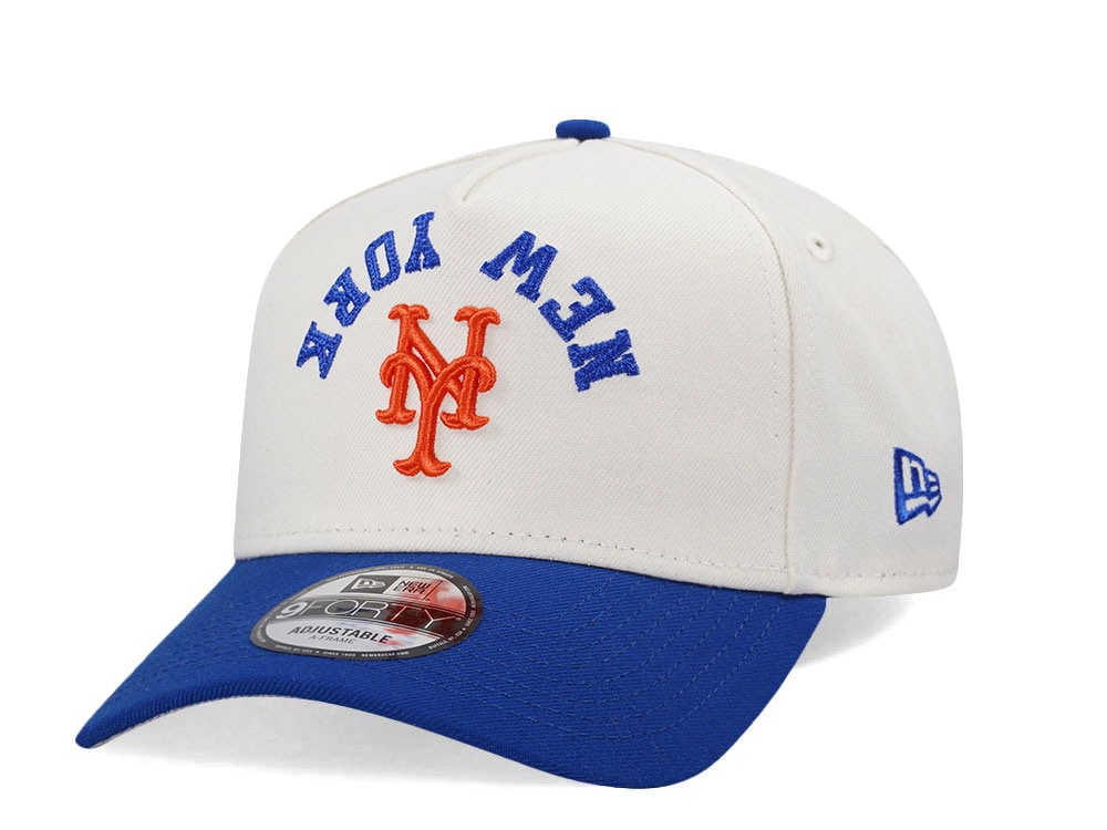 New Era New York Mets Giants Script Chrome Two Tone Edition 9Forty A Frame Snapback Cap