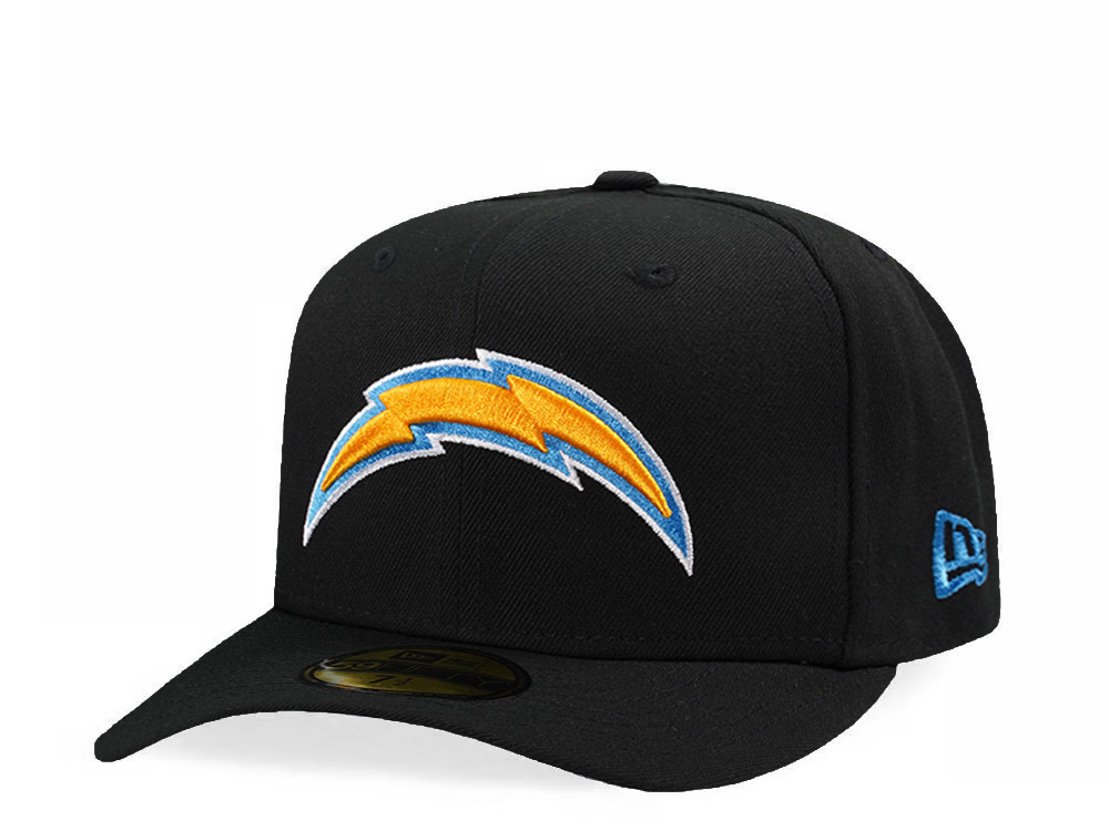 New Era Los Angeles Chargers Black Classic Edition Pre Curved 59Fifty Fitted Cap
