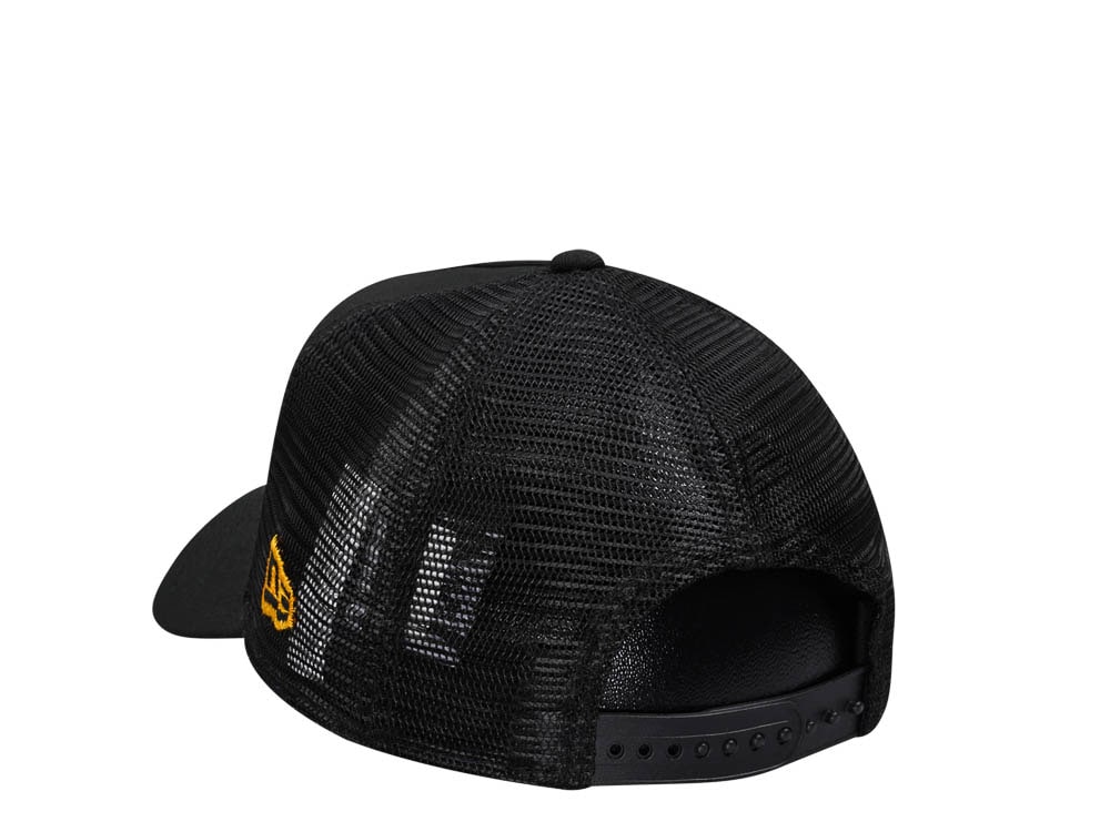 New Era Pittsburgh Steelers Black 9Forty A Frame Trucker Snapback Cap