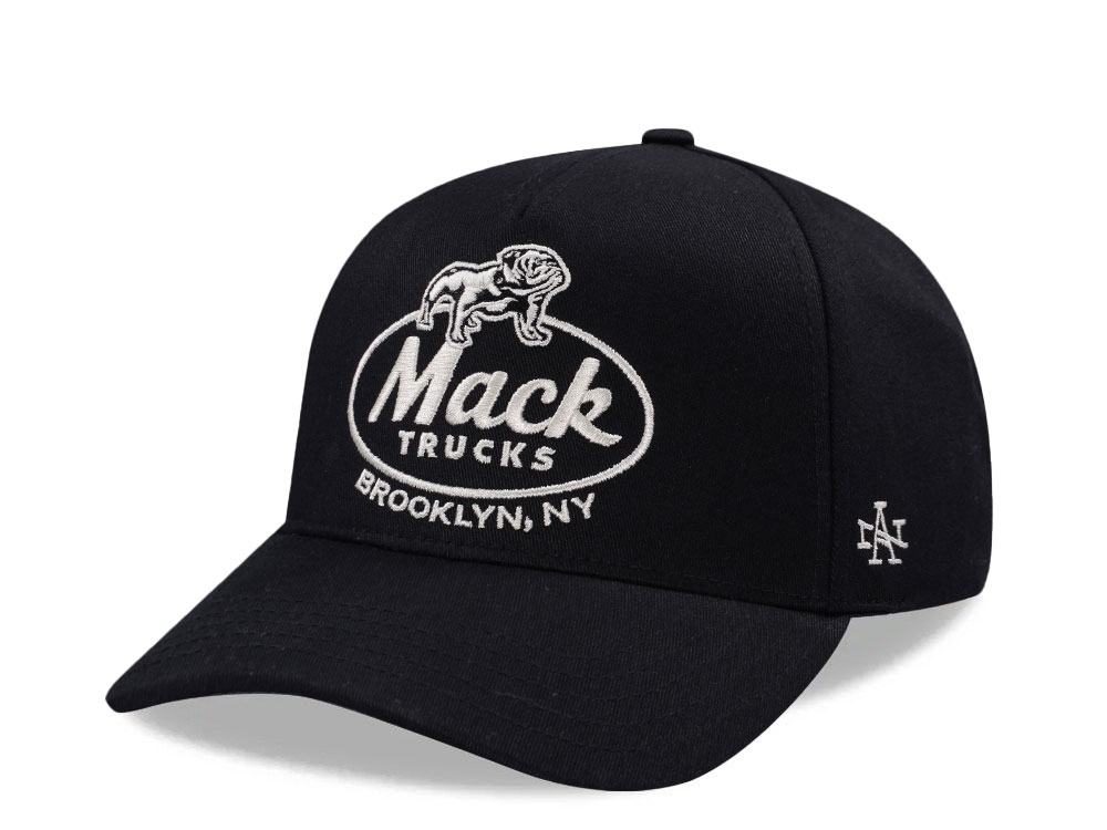 American Needle Mack Truck Twill Valin Patch Black Snapback Cap