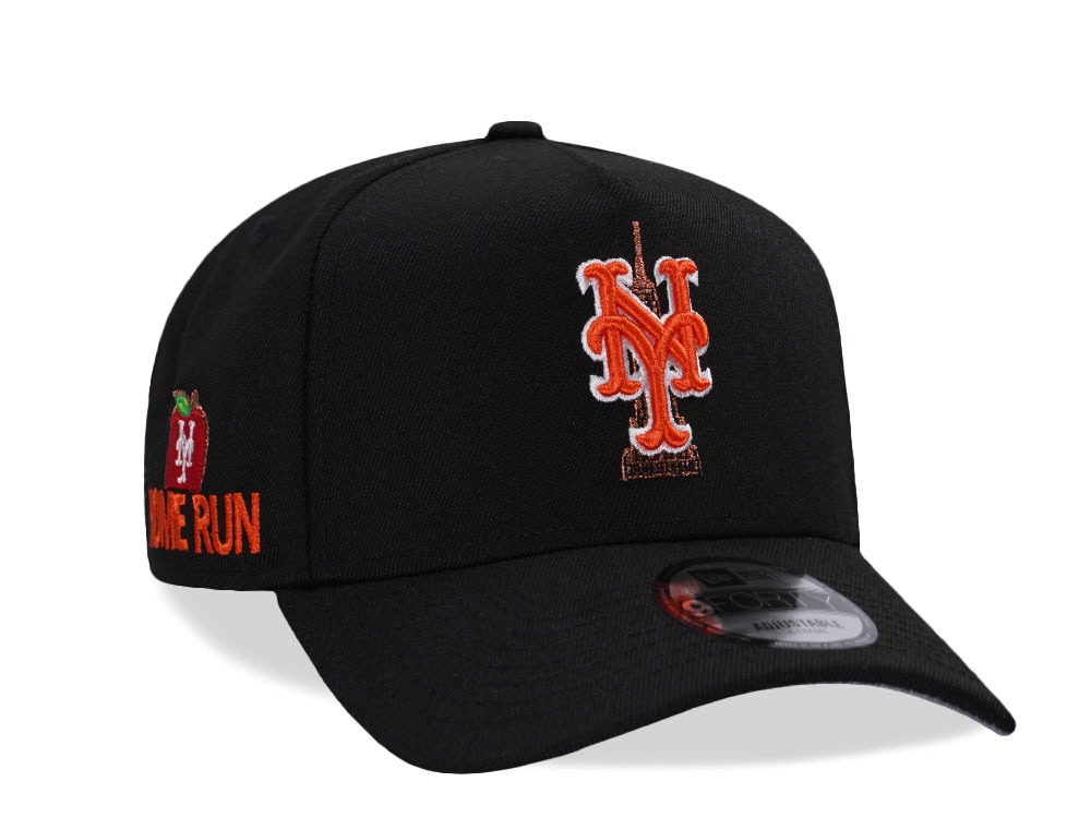 New Era New York Mets Home Run Black Prime Edition 9Forty A Frame Snapback Cap
