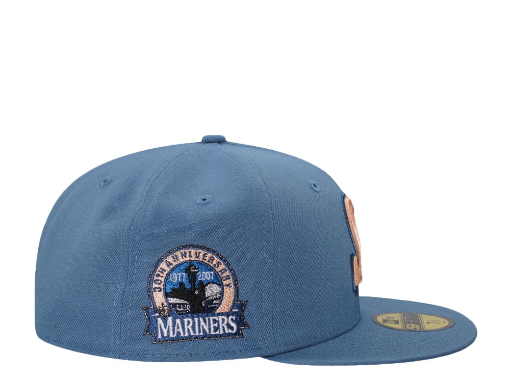 New Era Seattle Mariners 30th Anniversary Indigo Peach Edition 59Fifty Fitted Cap