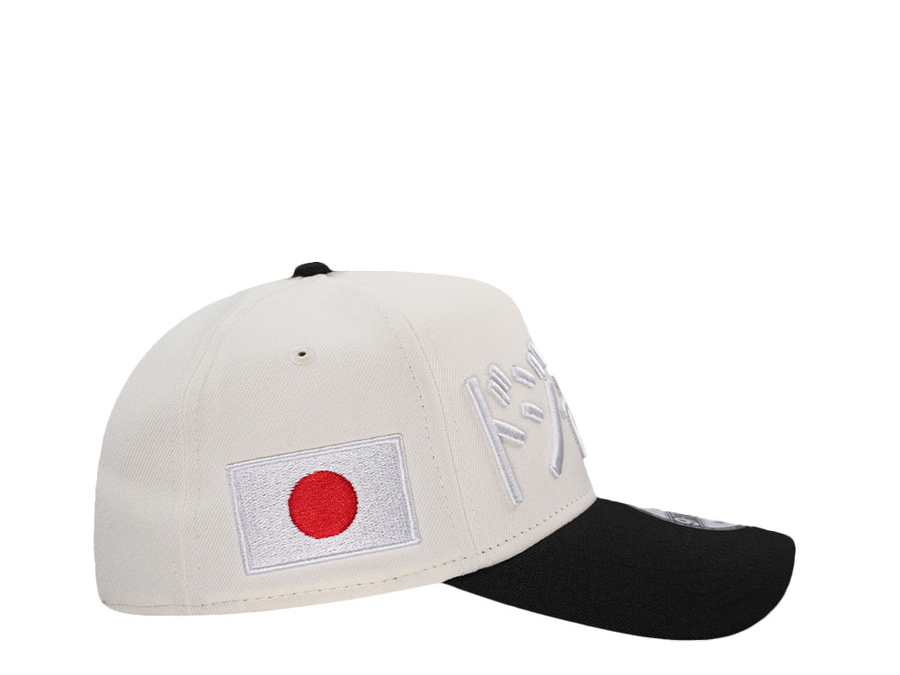 New Era Los Angeles Dodgers Japan White Out Chrome Two Tone Edition 9Forty A Frame Snapback Cap
