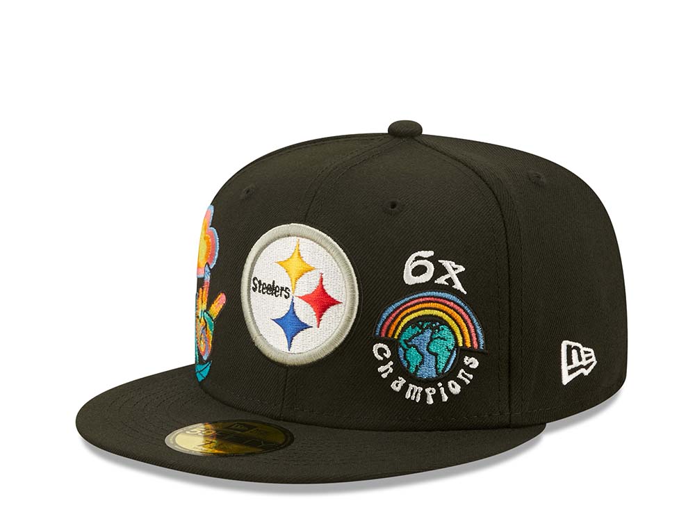 New Era Pittsburgh Steelers 6x Champions - Black Groovy Edition 59Fifty Fitted Cap
