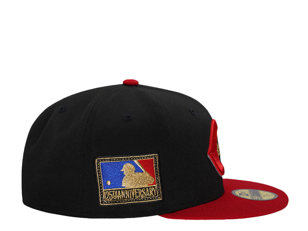 New Era Cincinnati Reds MLB 125th Anniversary Black Two Tone Edition 59Fifty Fitted Cap