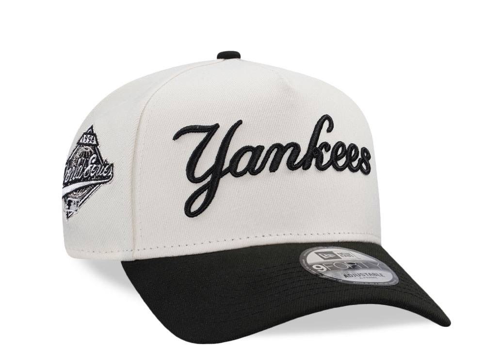 New Era New York Yankees World Series 1996 Script Chrome Two Tone Edition 9Forty A Frame Snapback Cap